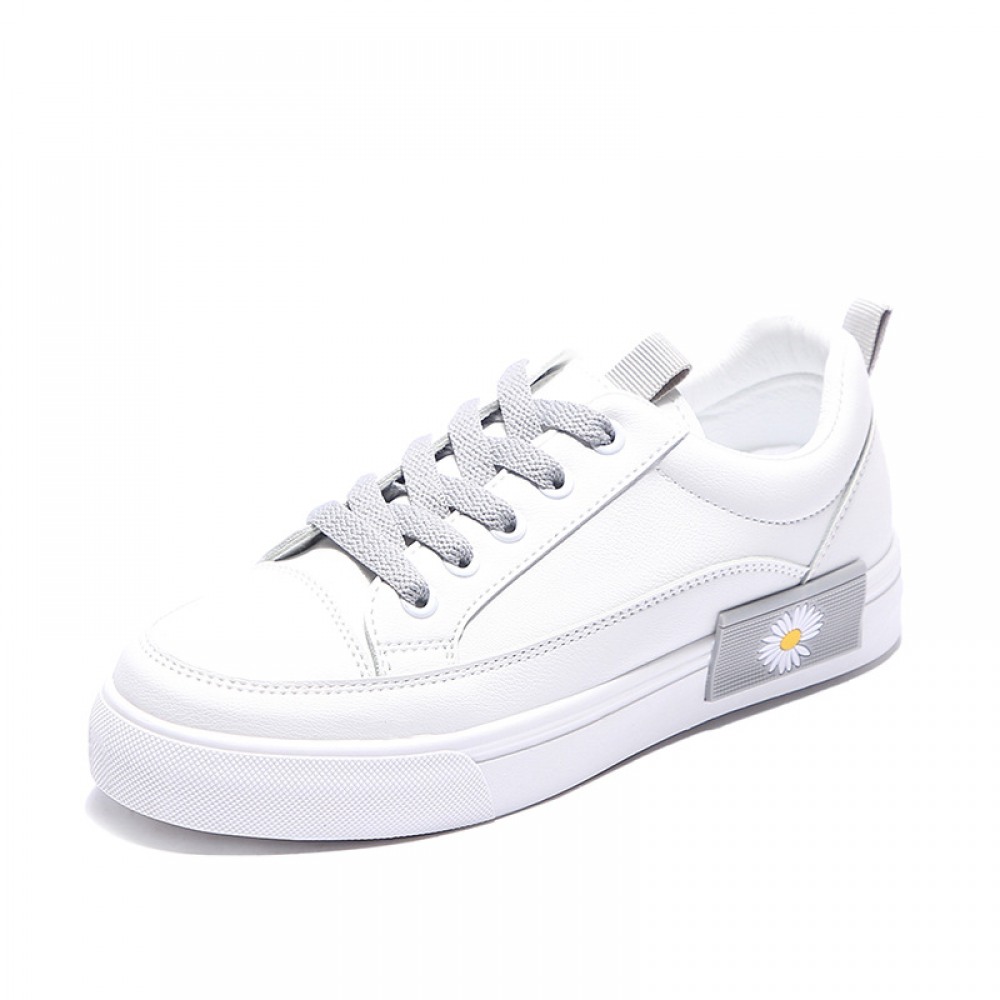 Fashion White Women's Thick-Soled Board Shoes